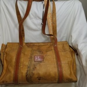 B8,878 Alviero Martin Tote Bag Map Motif